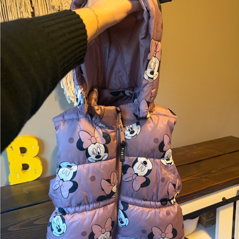 Disney Minnie Mouse Kids Vest - Pink and Black 2T